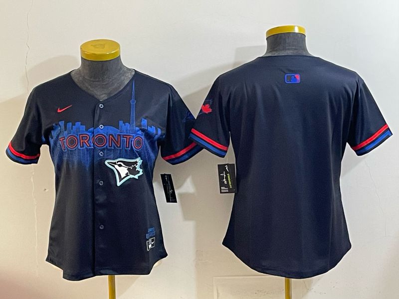 Women 2025 Toronto Blue Jays Blank black Joint Name Nike MLB Jersey style 006